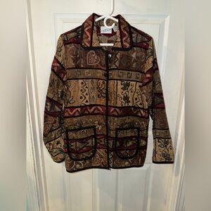 Irvine Park Vintage Tapestry Jacket with Pockets. EUC Size Medium